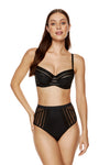 GORTEKS-IMP Luna striped padded bra black