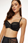 GORTEKS-IMP Luna striped padded bra black