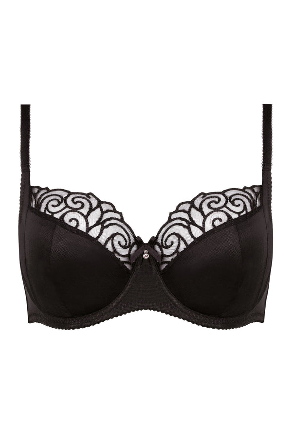 GORTEKS-IMP Onyx soft embroidered bra black