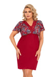 Rita bordowa plus size - koszulka nocna