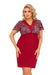 Rita bordowa plus size - koszulka nocna
