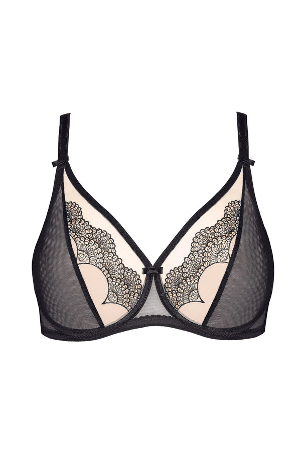 GORTEKS-IMP Heidi embroidered soft bra black