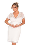 Ivana ecru plus size - koszulka nocna
