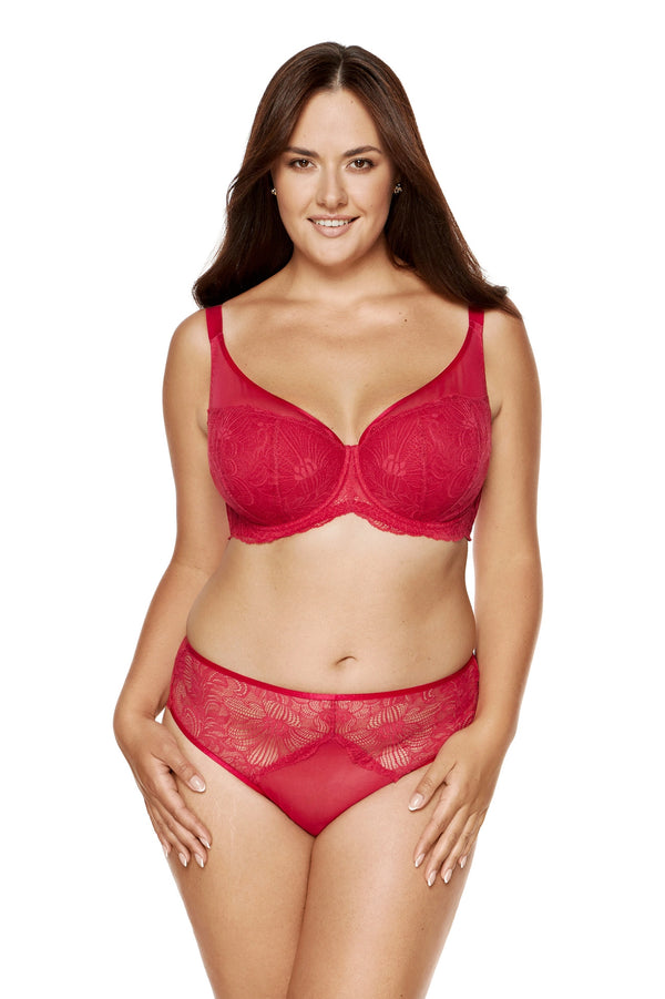 GORTEKS-IMP Rouge lace padded bra red