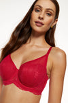 GORTEKS-IMP Rouge lace padded bra red