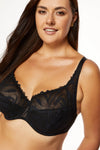 GORTEKS-IMP Eclipse lace half padded bra black