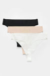GORTEKS-IMP Blanca seamless thong with lace back triple pack