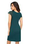Cămașă de noapte, viscoză, dantelă fină, verde – MELANIA