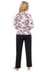 Pijama damă, viscoză, print oriental, negru - AISHA LONG
