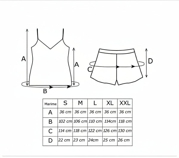 Pijama damă, satin fin, bretele subțiri roz pudrat – ELLA 1/2