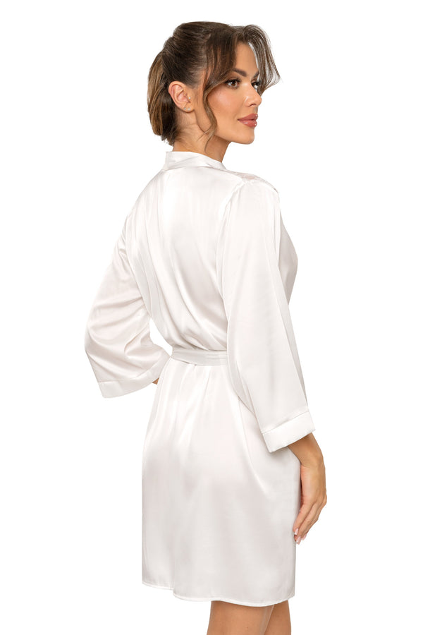 Halat damă, satin, dantelă elegantă, bordo - MARI