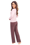 Pijama damă, set 2 piese, viscoză, dantelă delicată, decolteu în V - DAPHNE LONG