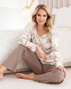 Pijamale damă, viscoză, imprimeu floral, pantaloni lungi – MICHELLE LONG