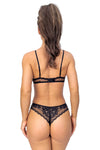Bustieră din dantelă neagră fără armături, model soft Donna 118 dama