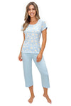 Pijama damă, bumbac, pantaloni 3/4 - MARGARET 3/4