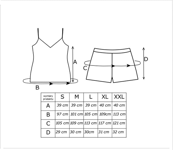 Pijama damă, bumbac, bretele subțiri, bej - ADORE Top