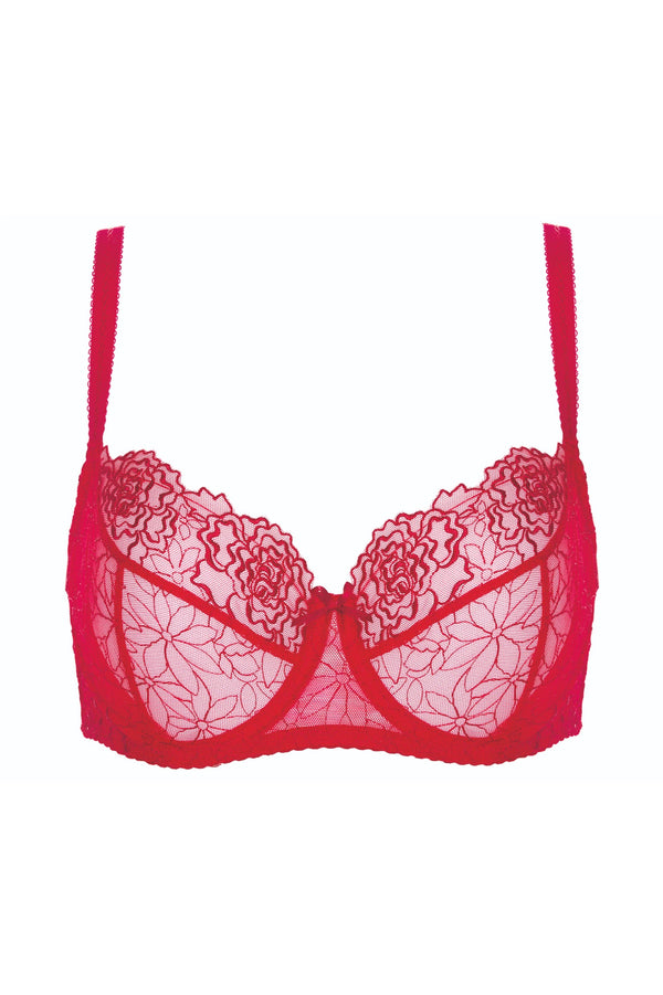 GORTEKS-IMP Pamela embroidered soft bra carmine