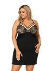 Sarah II czarna plus size - koszulka nocna