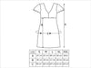 Tabel cu dimensiunile cămășii de noapte IRENE în centimetri, mărimi S–XXL
