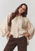 Cămașă damă oversize, bumbac lejer cu mâneci bufante bej – C24 Andrada