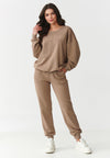 Komplet dresowy z haftowanym logo latte M889