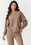 Komplet dresowy z haftowanym logo latte M889