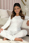 Love Long - imprimeu integral - pijama damă din bumbac 100%, DONNA