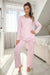 Pijama viscoză cu dantelă „Ramona long” — roz pudrat — DONNA