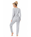 Pijama damă BUNNY long gri - imagine 4