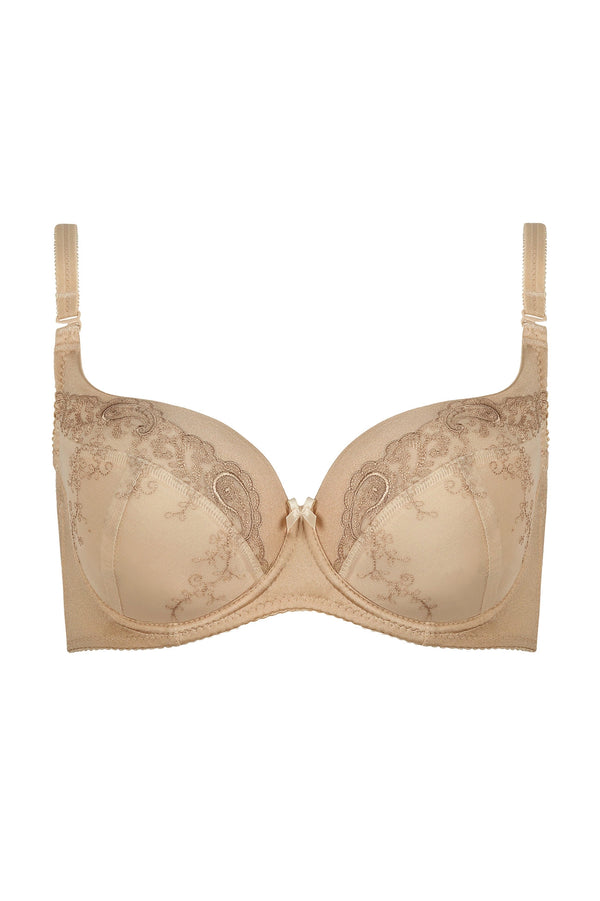 GORTEKS-IMP Yvette embroidered padded bra beige