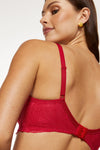 GORTEKS-IMP Rouge lace padded bra red