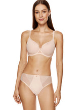 Sutien căptușit, broderie florală și cupe netede Spacer - GORTEKS Charme