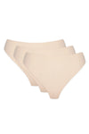 GORTEKS-IMP Blanca seamless thong with lace back triple pack