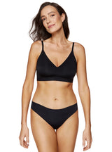 Bustieră fără balene cu bureți detașabili și design fără cusături, negru - GORTEKS Rocky