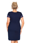 Cămașă de noapte, viscoză, bleumarin – Mariza Plus Size