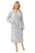 Długi, zimowy szlafrok damski - 103 szary