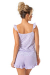 Pijama damă, bumbac, imprimeu floral, bretele subțiri - FIORELLA TOP