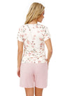 Pijama damă, viscoză, imprimeu floral, pantaloni scurți - AMARIS