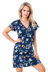 Cămașă de noapte, bumbac natural, imprimeu floral - CAROLINE