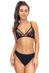 Bustieră din dantelă neagră fără armături, model soft Donna 118 dama