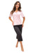 Pijama damă din viscoză, cu pantaloni 3/4, cu buline, model PATI
